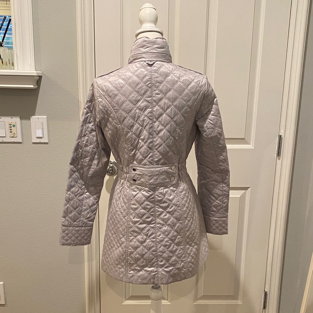 Women's Quilted “laundry buy Shelli Segal” Jacket - Silver - Picture 2 of 10